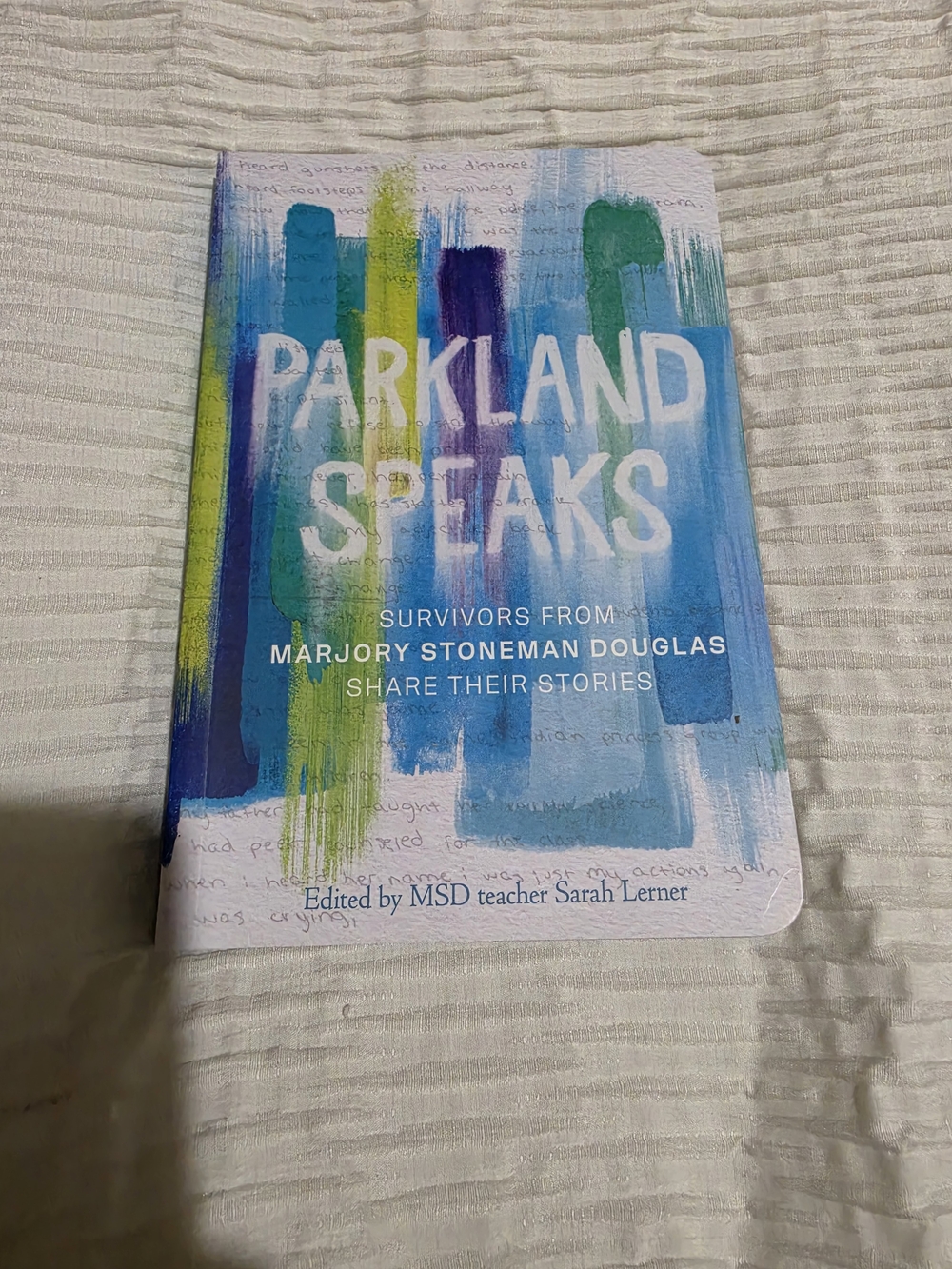 Parkland Speaks Hardcover Book - Blue & Green Art Cover